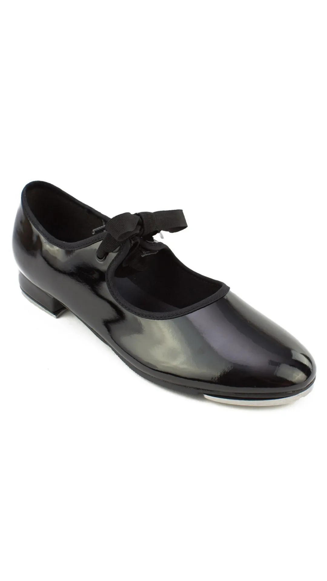 Val Tie and Snap Tap Shoe TA35-Child (Patent Black)