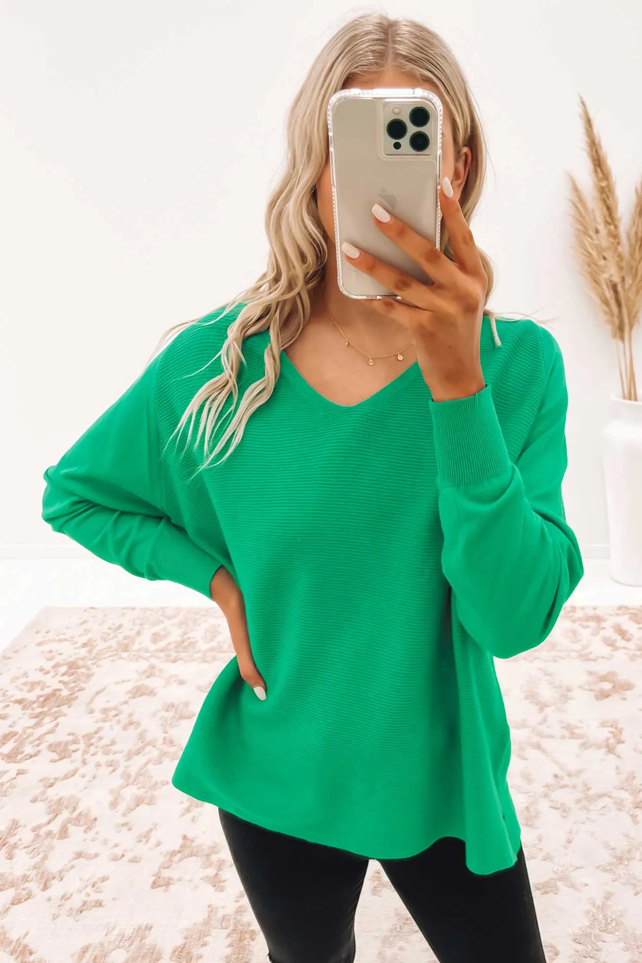 Valentina Knit Top Green