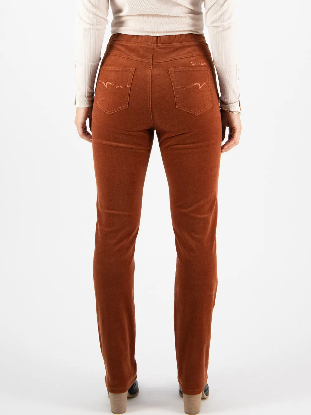 VASSALLI SLIM LEG CORD PULL ON PANT