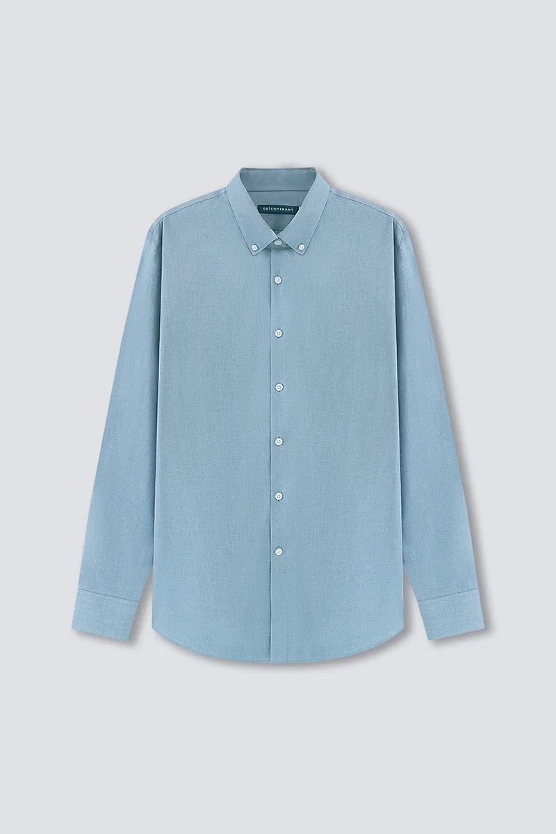 Waterless Dye Button-Down Smart Shirt | Indigo Blue 25239N