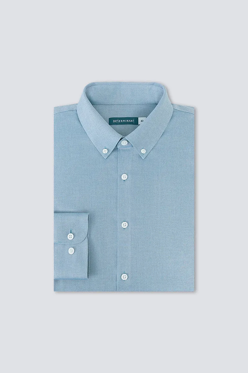 Waterless Dye Button-Down Smart Shirt | Indigo Blue 25239N