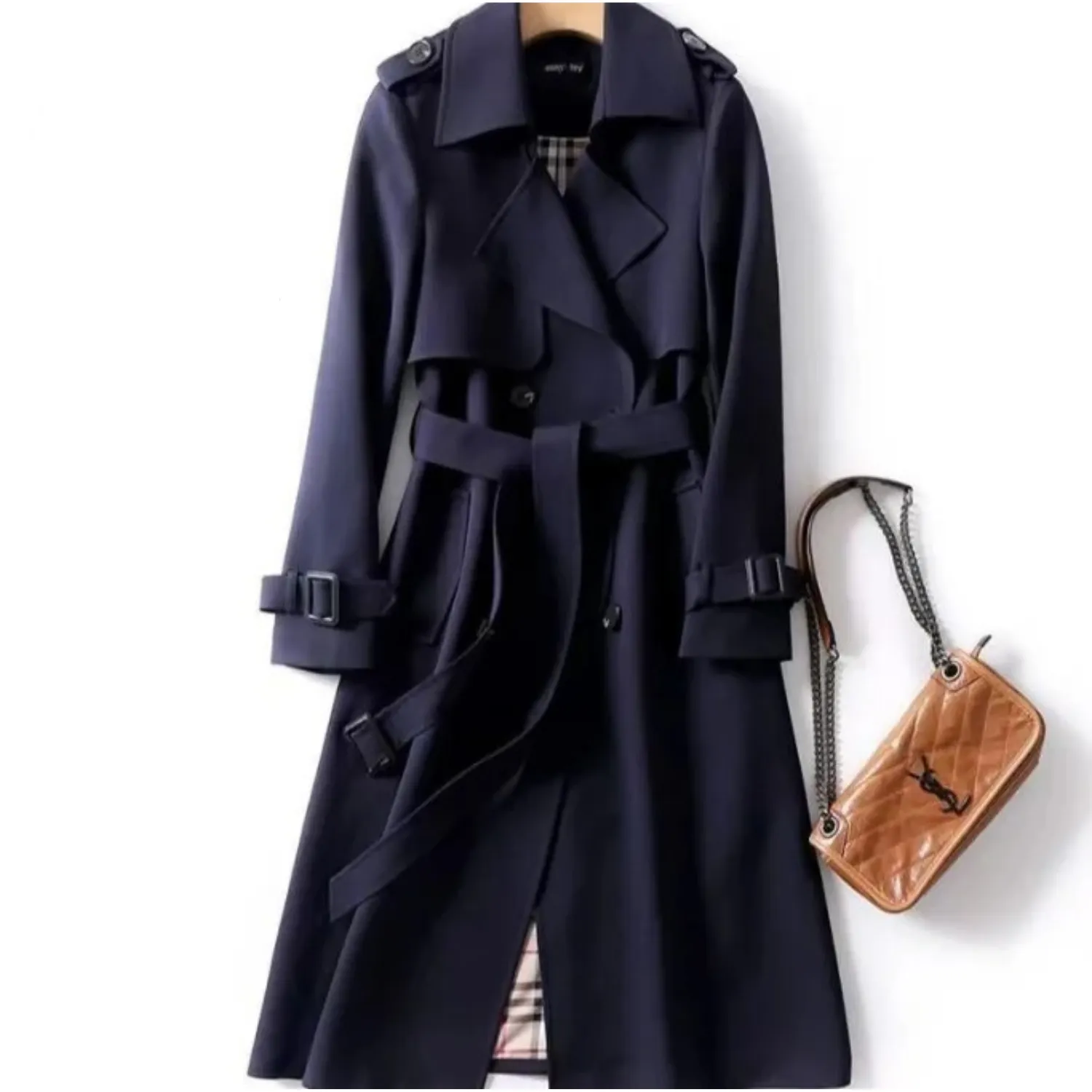 Women's Elegant Long Lace Up Trench Coat | Perfect for Autumn/Winter