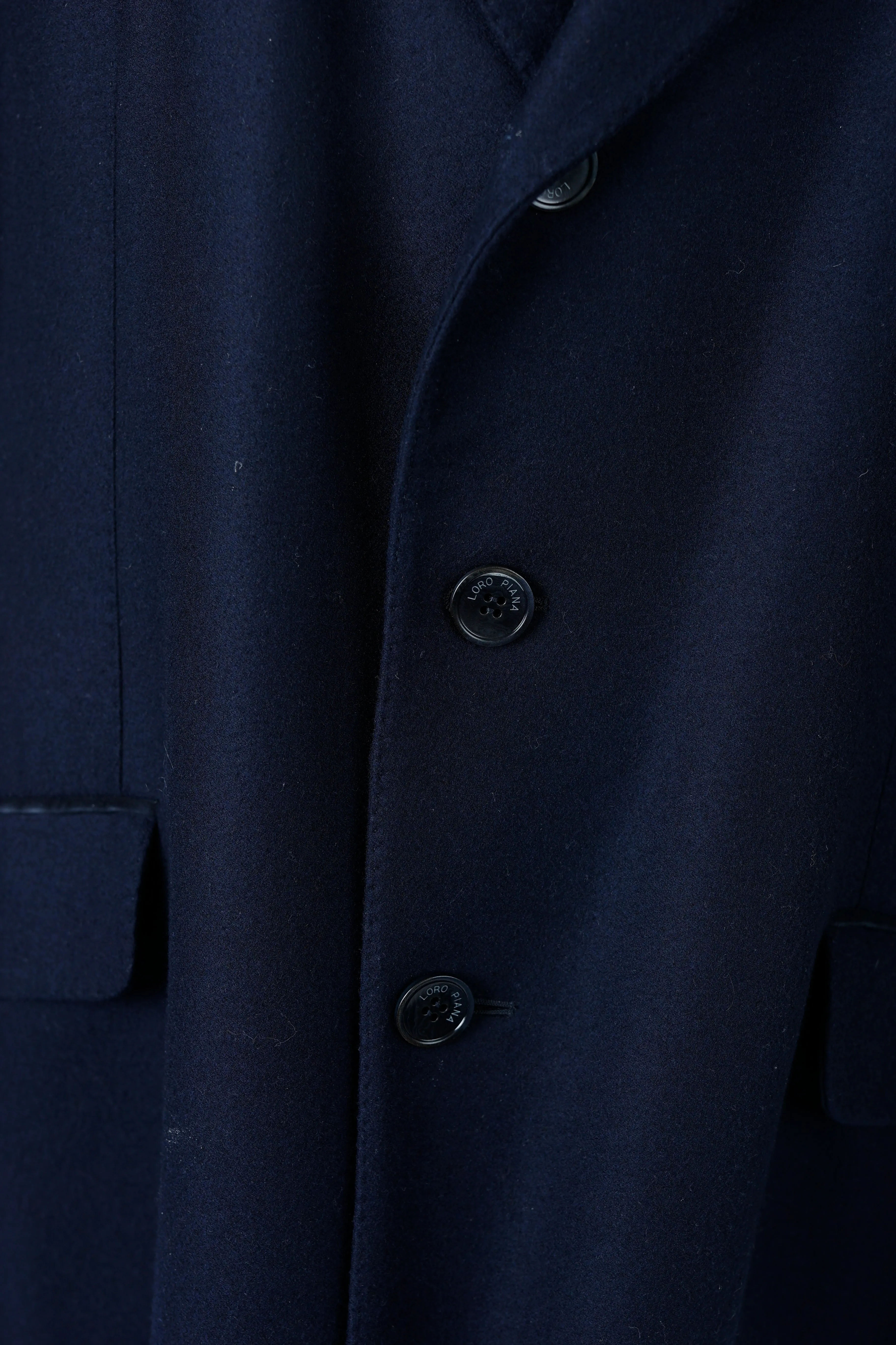 Wool Dress Coat-Navy