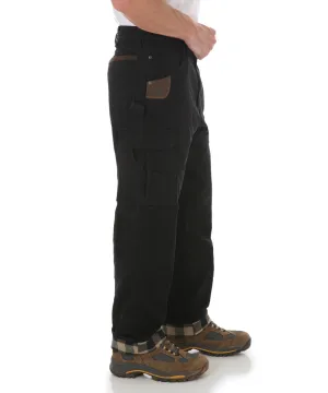 Wrangler Riggs Flannel-Lined Rip-Stop Ranger Work Pants - Black