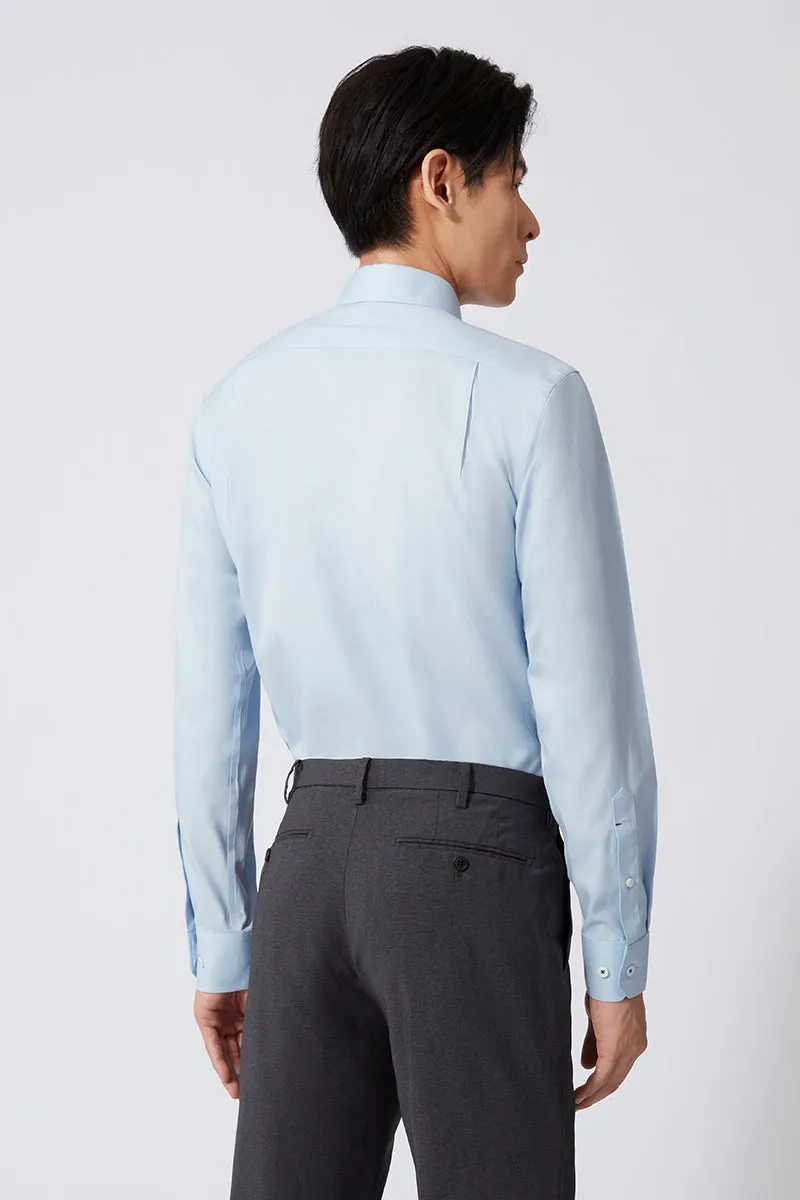 Wrinkle-Free Pinpoint Oxford Dress Shirt | Light Blue 15940P