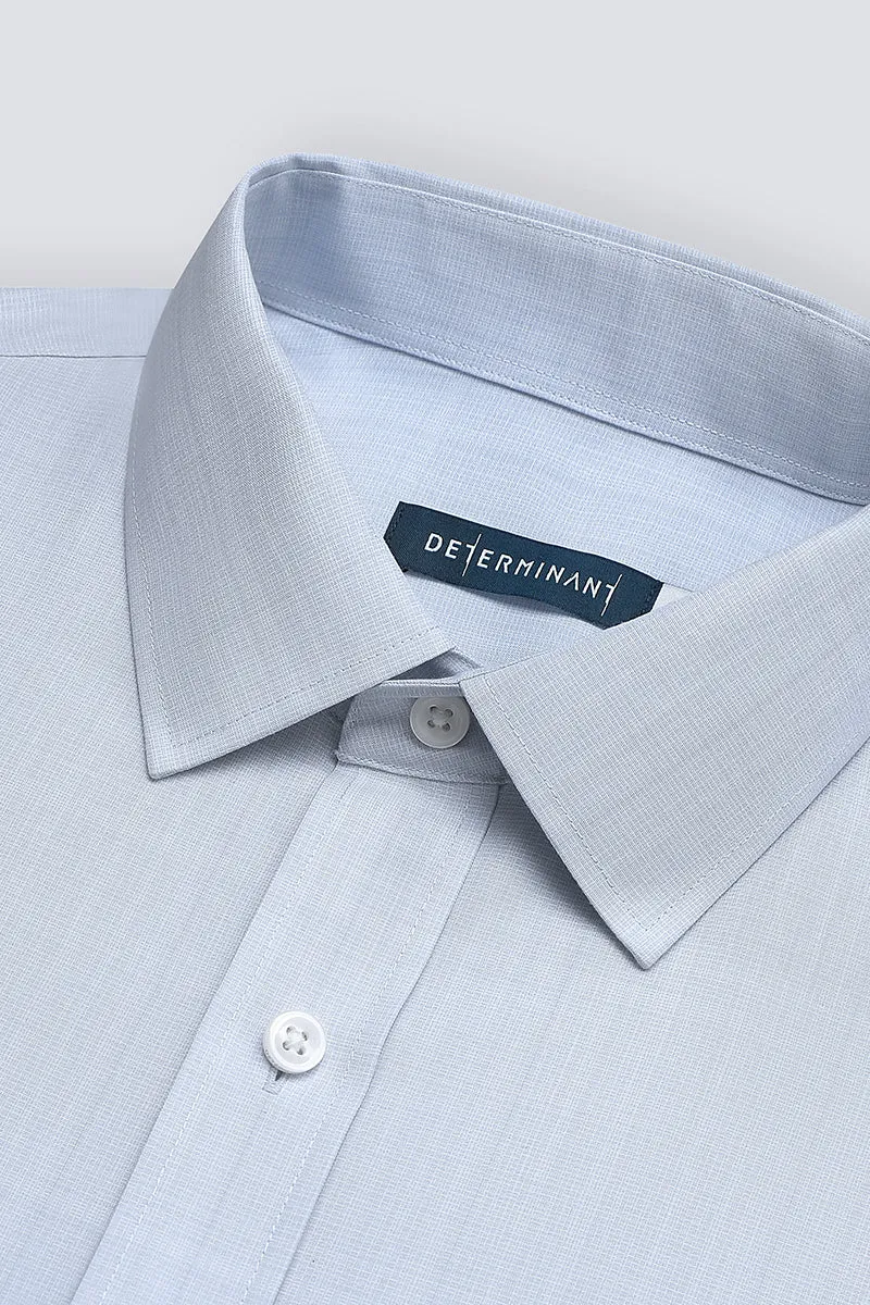 Wrinkle-Free Poplin Dress Shirt | Pale Blue Semi Plain 28513N