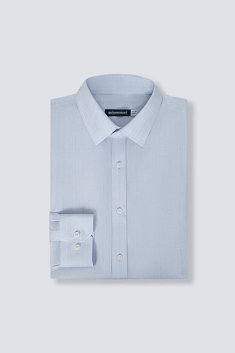 Wrinkle-Free Poplin Dress Shirt | Pale Blue Semi Plain 28513N